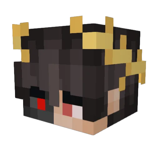 GH0ST_0f_Gods Minecraft avatar head, 3D render