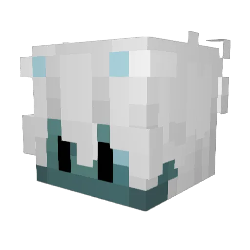 GH0ZTS Minecraft avatar head, 3D render