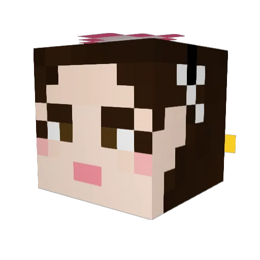 GHAHYUNPARK Minecraft avatar head, 3D render