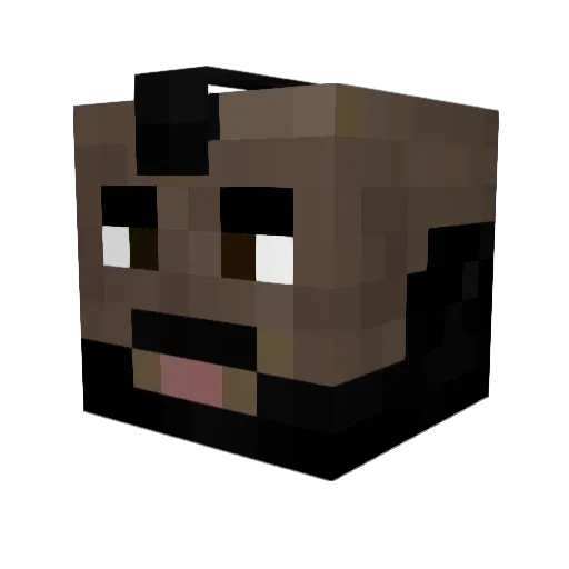 GHETTOTHOMAS Minecraft avatar head, 3D render