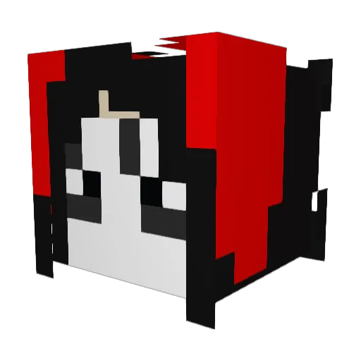 GHIBLIIS Minecraft avatar head, 3D render
