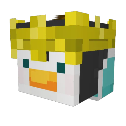 GHJ08 Minecraft avatar head, 3D render