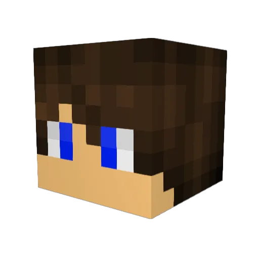 GHMAN1000 Minecraft avatar head, 3D render
