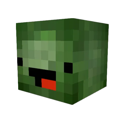 GHO5T3M Minecraft avatar head, 3D render