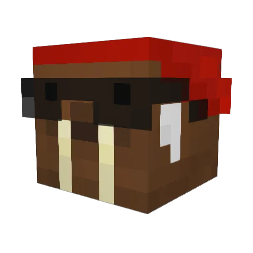 GHOO0ST Minecraft avatar head, 3D render