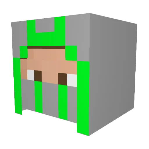 GHOST07_S_O_C Minecraft avatar head, 3D render
