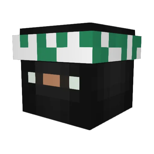 GHOST1MERP Minecraft avatar head, 3D render