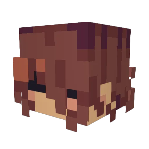 GHOSTBIRDO Minecraft avatar head, 3D render