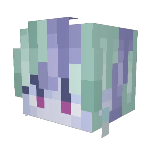 GHOSTCOFFINS Minecraft avatar head, 3D render