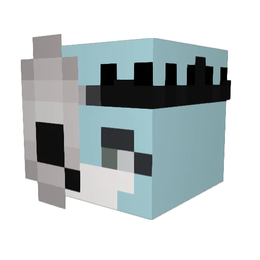 GHOSTEDGIRL Minecraft avatar head, 3D render