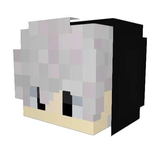 GHOSTEdark Minecraft avatar head, 3D render