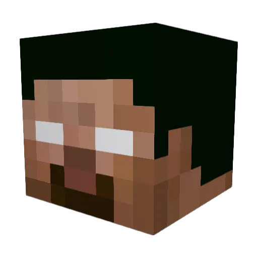 GHOSTHACKE3D Minecraft avatar head, 3D render