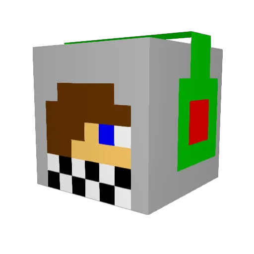 GHOSTHAWK52 Minecraft avatar head, 3D render