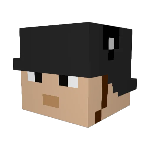 GHOSTIFY_YT Minecraft avatar head, 3D render
