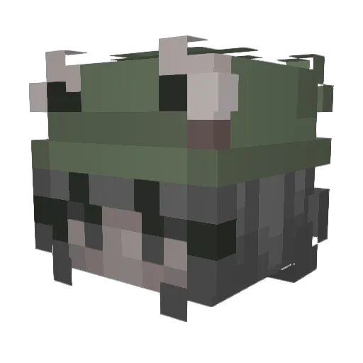 GHOSTLEAN Minecraft avatar head, 3D render