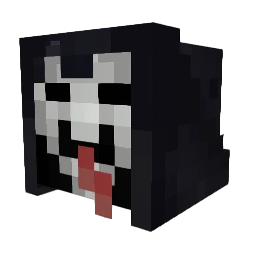 GHOSTMADO Minecraft avatar head, 3D render