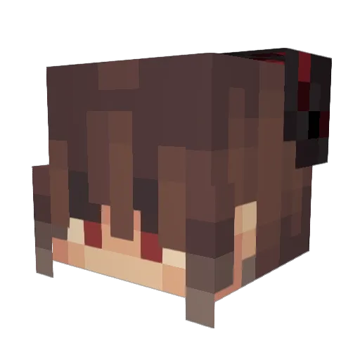 GHOSTYChoco Minecraft avatar head, 3D render