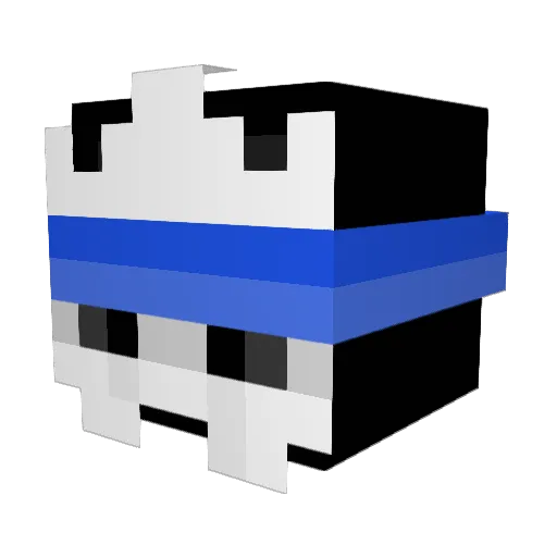 GHOST_1X_X Minecraft avatar head, 3D render