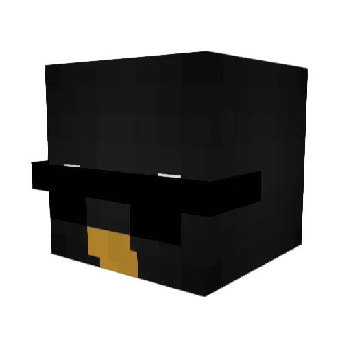 GHOST__71 Minecraft avatar head, 3D render