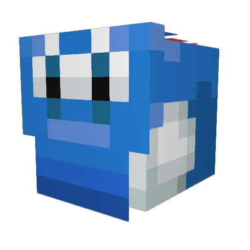GHOST_xnile Minecraft avatar head, 3D render