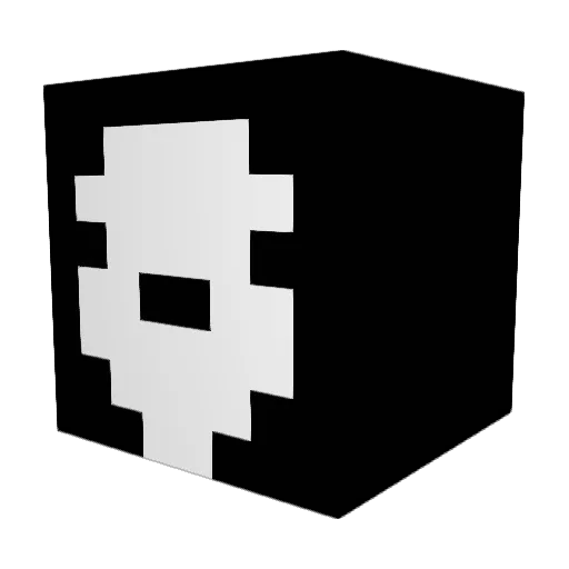 GHOSTbloc Minecraft avatar head, 3D render