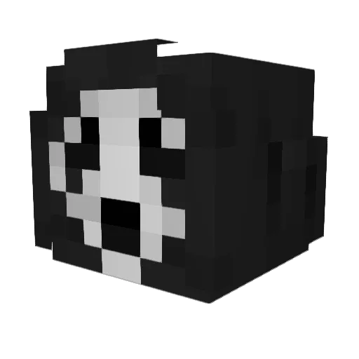GHOSTdca Minecraft avatar head, 3D render