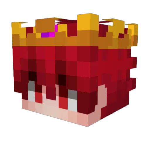 GHOSTxFPS Minecraft avatar head, 3D render
