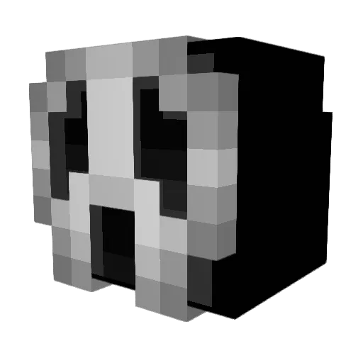 GHQST7 Minecraft avatar head, 3D render