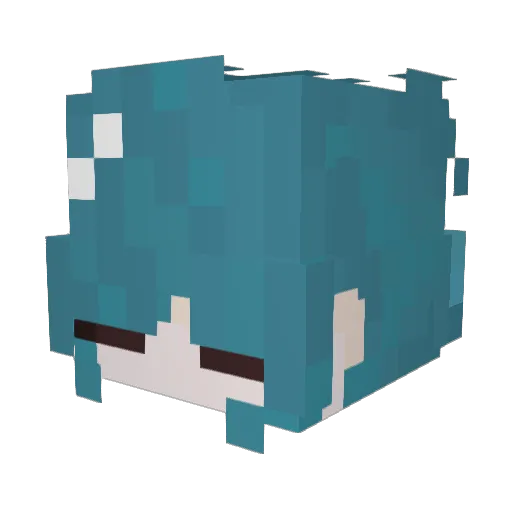 GHTvT Minecraft avatar head, 3D render
