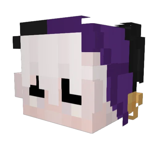 GHXSTXD Minecraft avatar head, 3D render