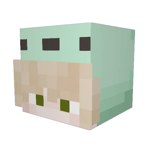 GHXSTlE Minecraft avatar head, 3D render