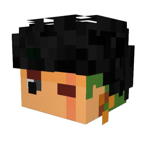 GHYXZCV Minecraft avatar head, 3D render