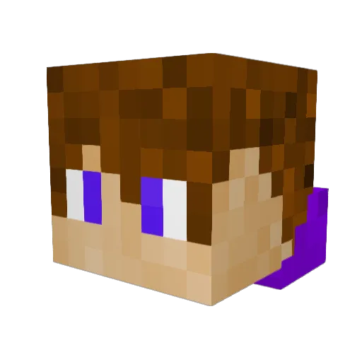 GH_64 Minecraft avatar head, 3D render