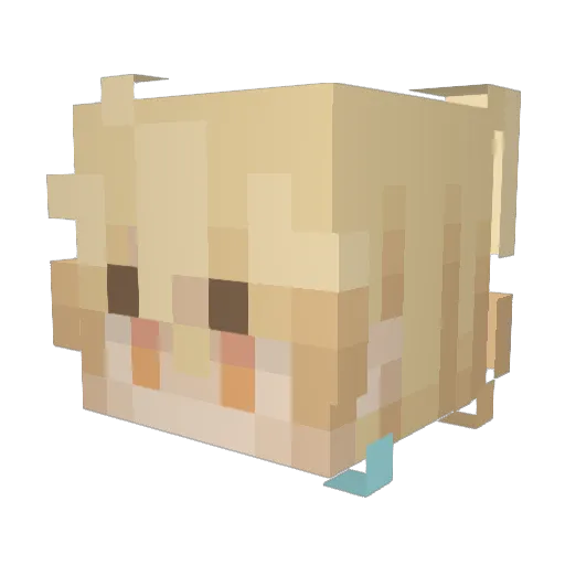 GH_gh13 Minecraft avatar head, 3D render