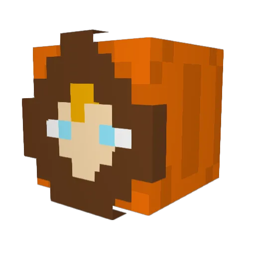 GHutters Minecraft avatar head, 3D render