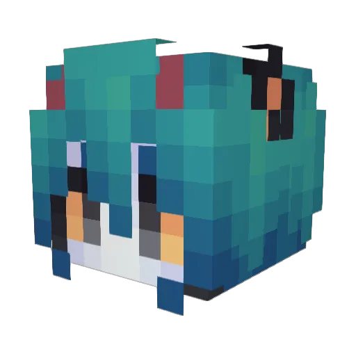 GHwe Minecraft avatar head, 3D render