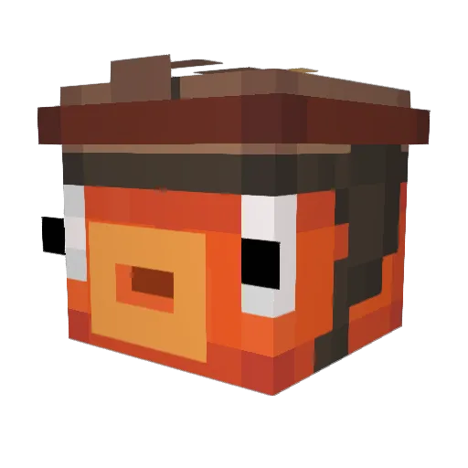 GI0E Minecraft avatar head, 3D render