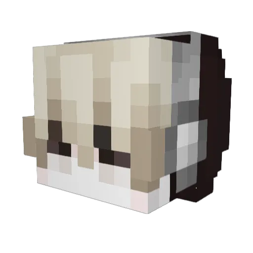 GI1tcHi Minecraft avatar head, 3D render