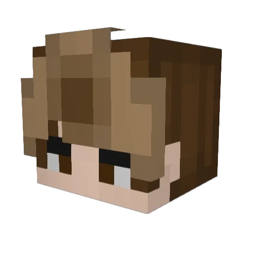 GI6BY Minecraft avatar head, 3D render