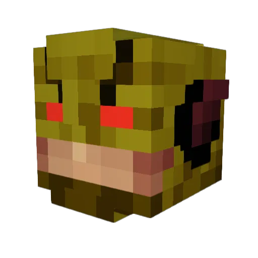 GIBI_CRAFT Minecraft avatar head, 3D render
