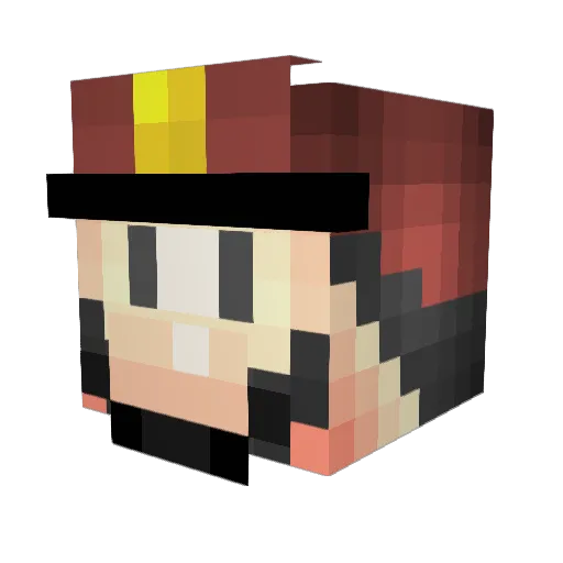 GIChris Minecraft avatar head, 3D render