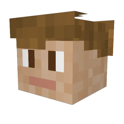 GICi06 Minecraft avatar head, 3D render