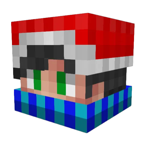 GIDEON_YT Minecraft avatar head, 3D render