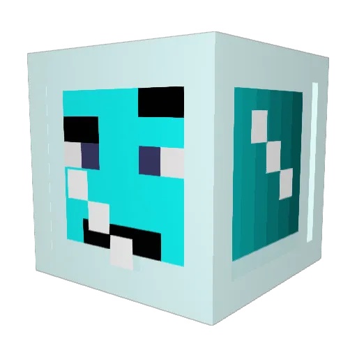 GIG4NTE Minecraft avatar head, 3D render