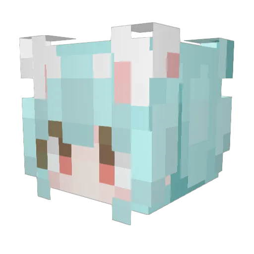 GIG520 Minecraft avatar head, 3D render