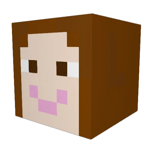 GIGI0721 Minecraft avatar head, 3D render