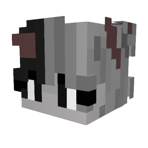 GIGIEZZ Minecraft avatar head, 3D render