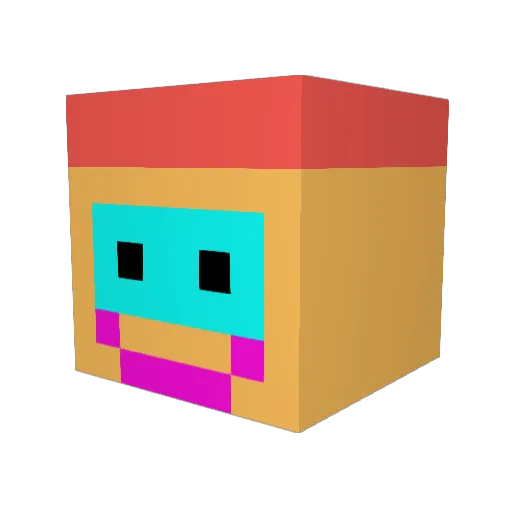 GIGIRIKMAN Minecraft avatar head, 3D render