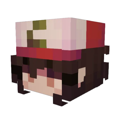 GIIR19 Minecraft avatar head, 3D render