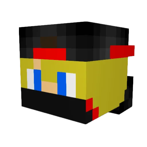 GIL379 Minecraft avatar head, 3D render